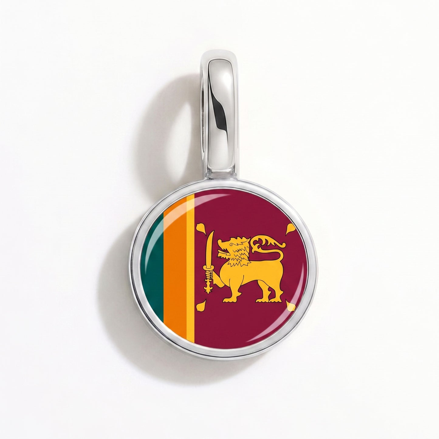 Charm bandera Sri Lanka – redonda plata