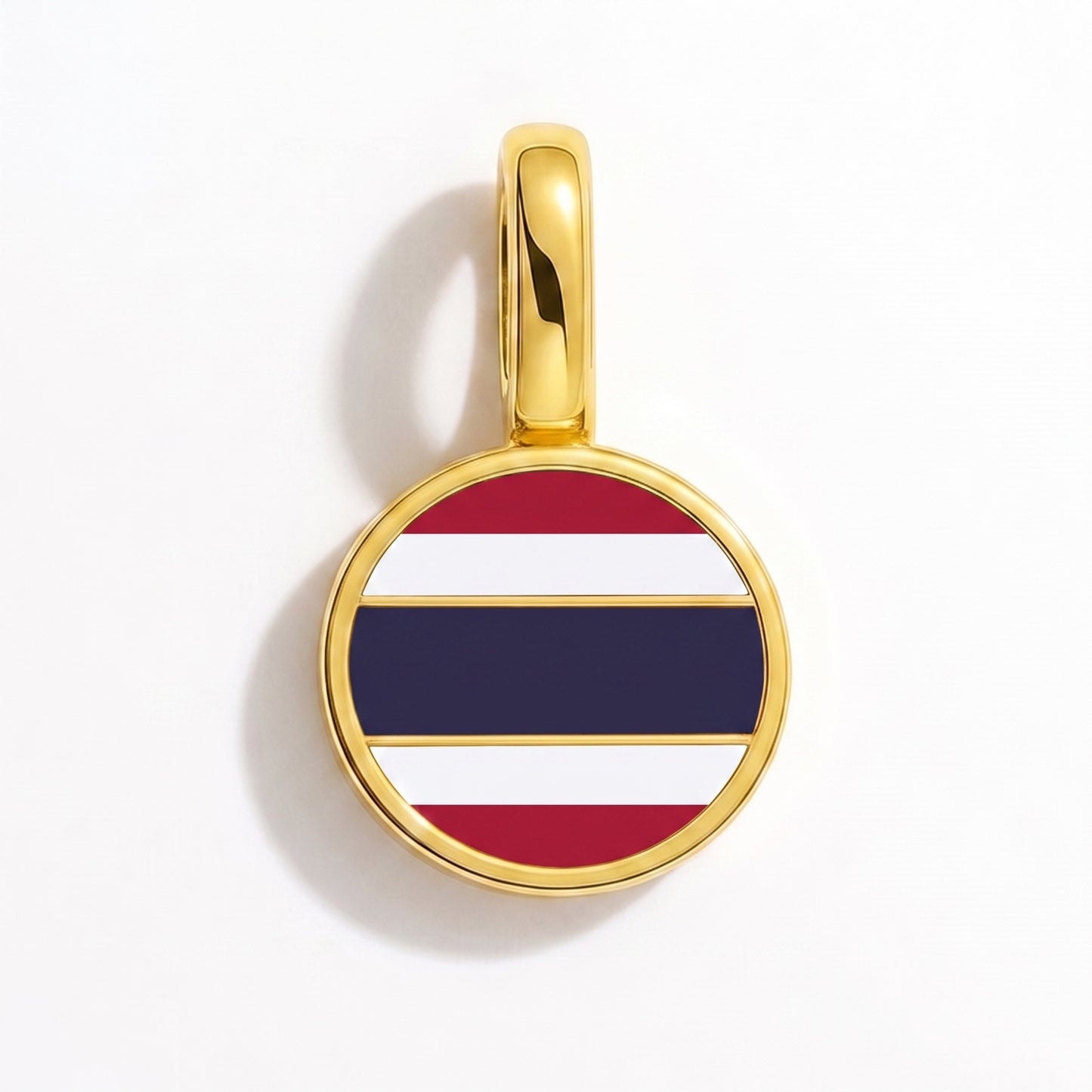 Charm bandera Tailandia – redonda oro