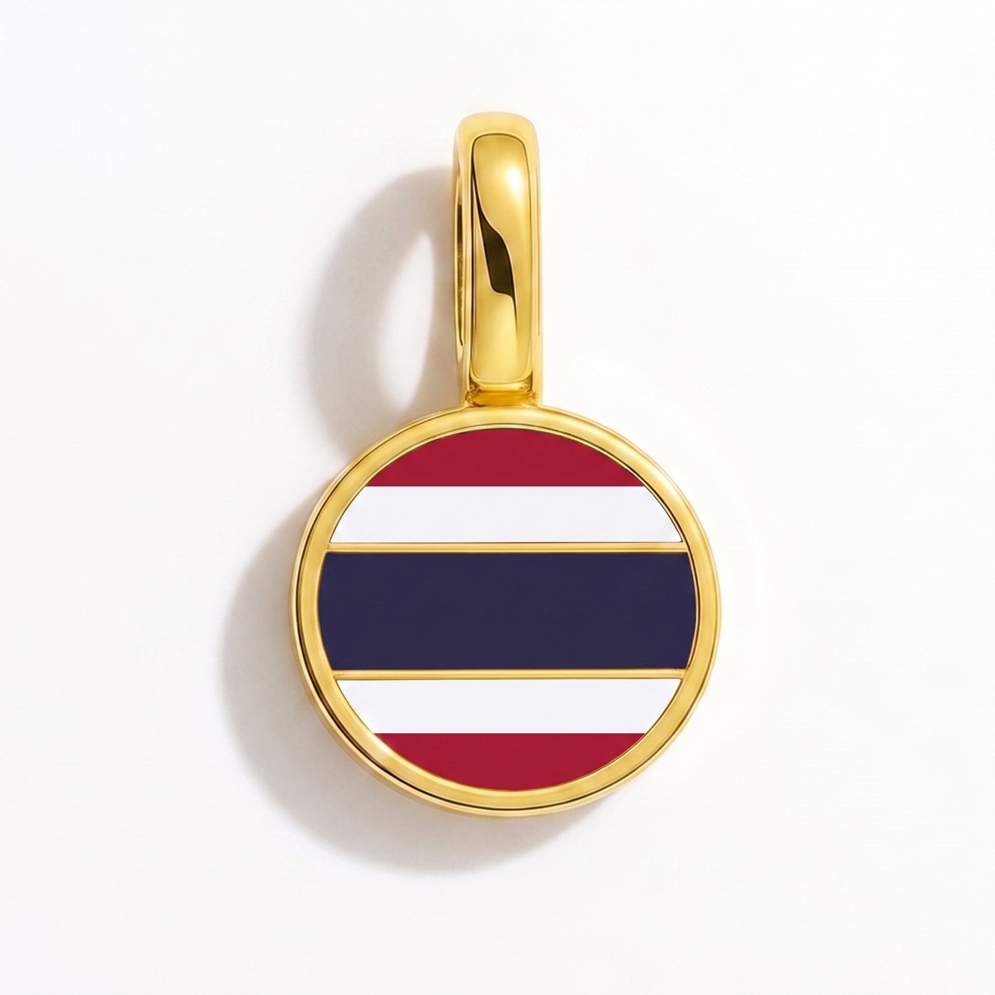 Charm bandera Tailandia – rectangular oro
