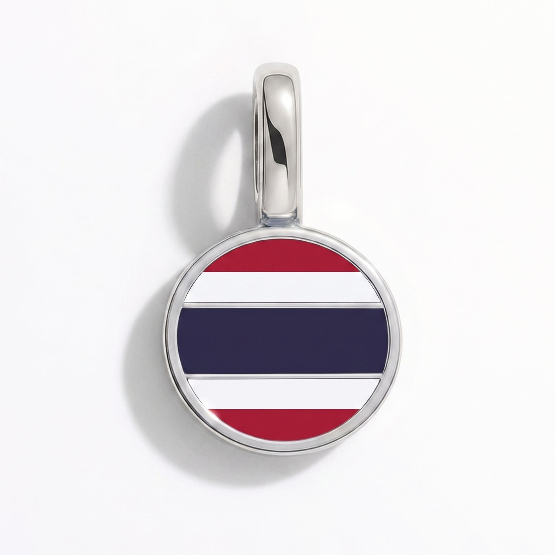 Charm bandera Tailandia – redonda plata
