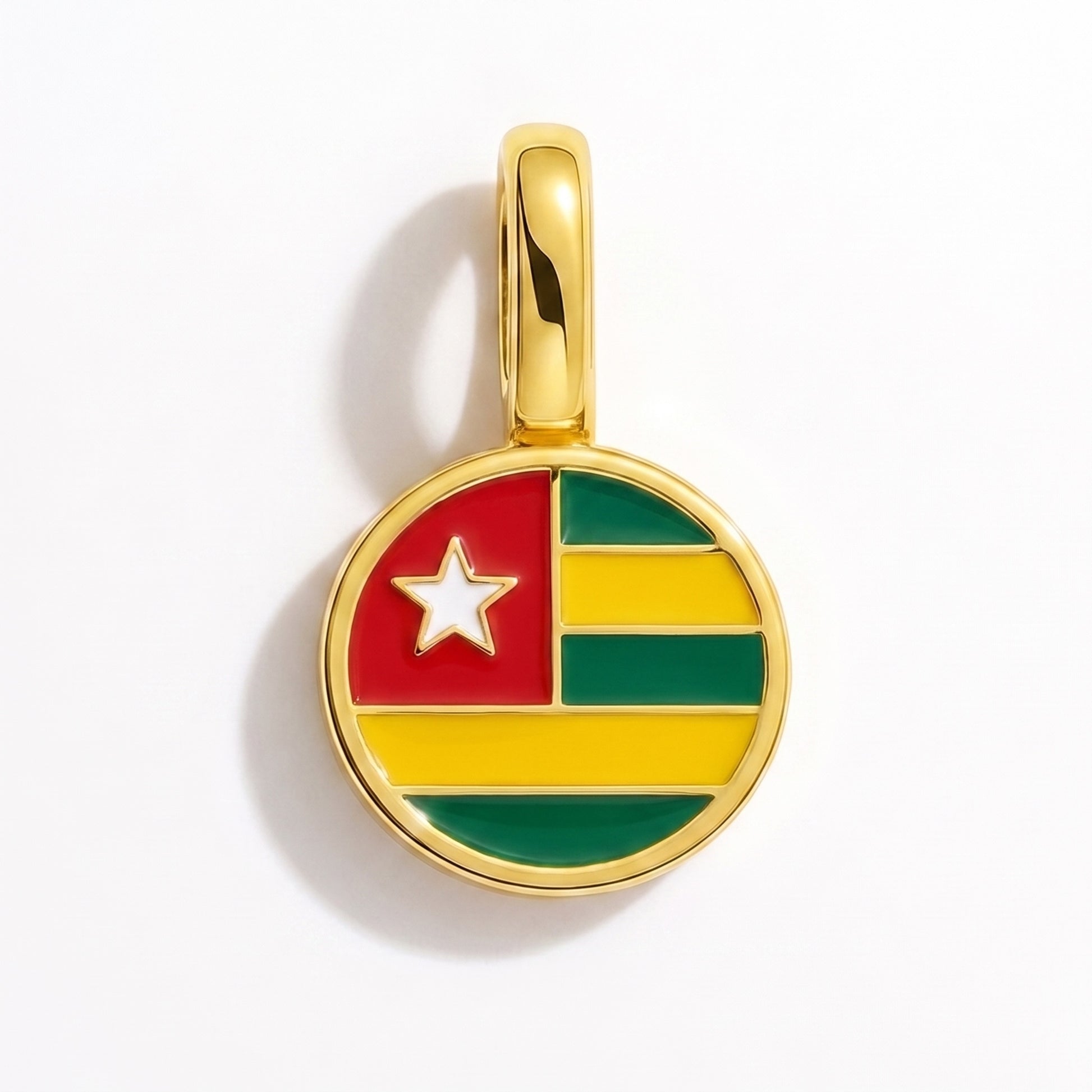 Charm bandera Togo – redonda oro