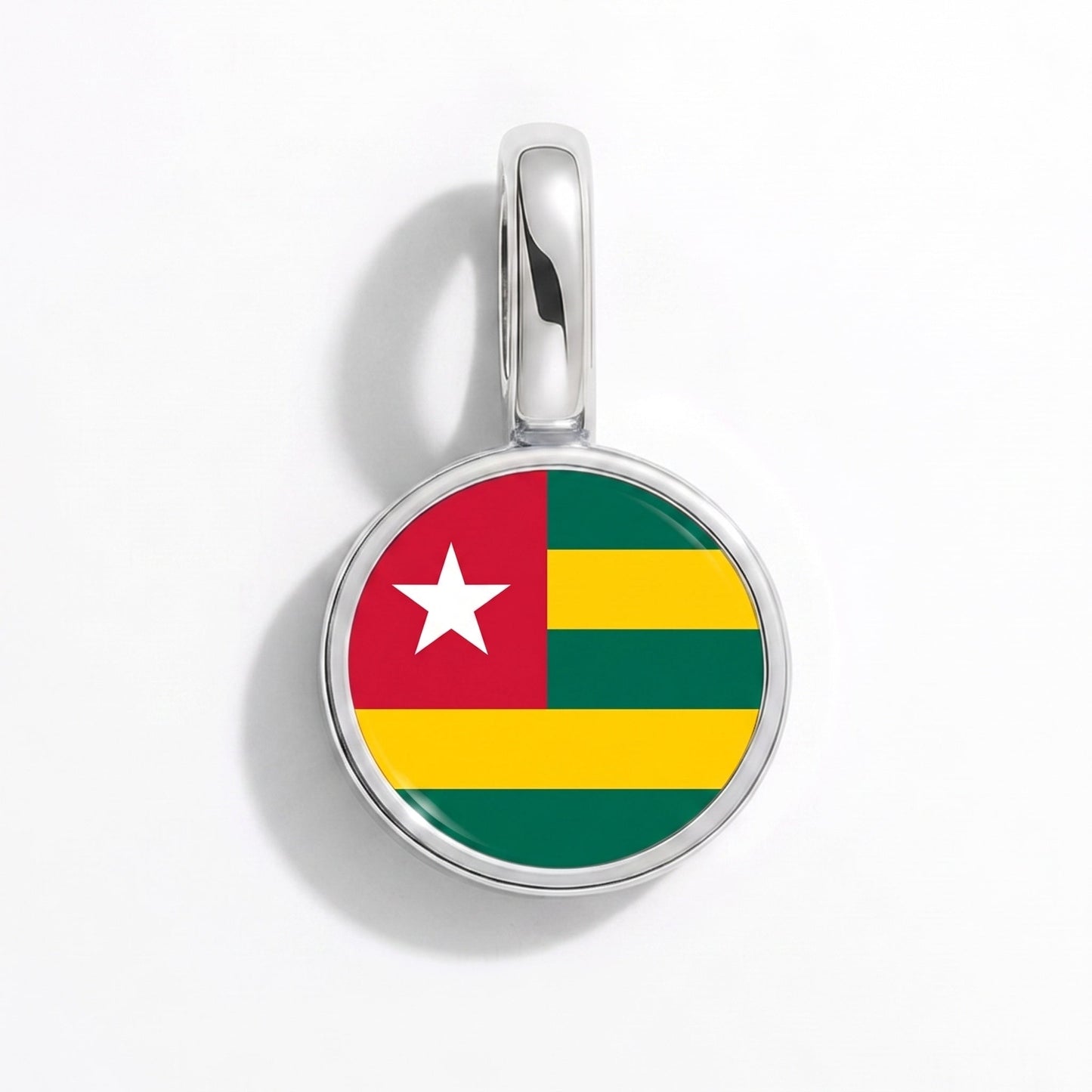 Charm bandera Togo – rectangular plata