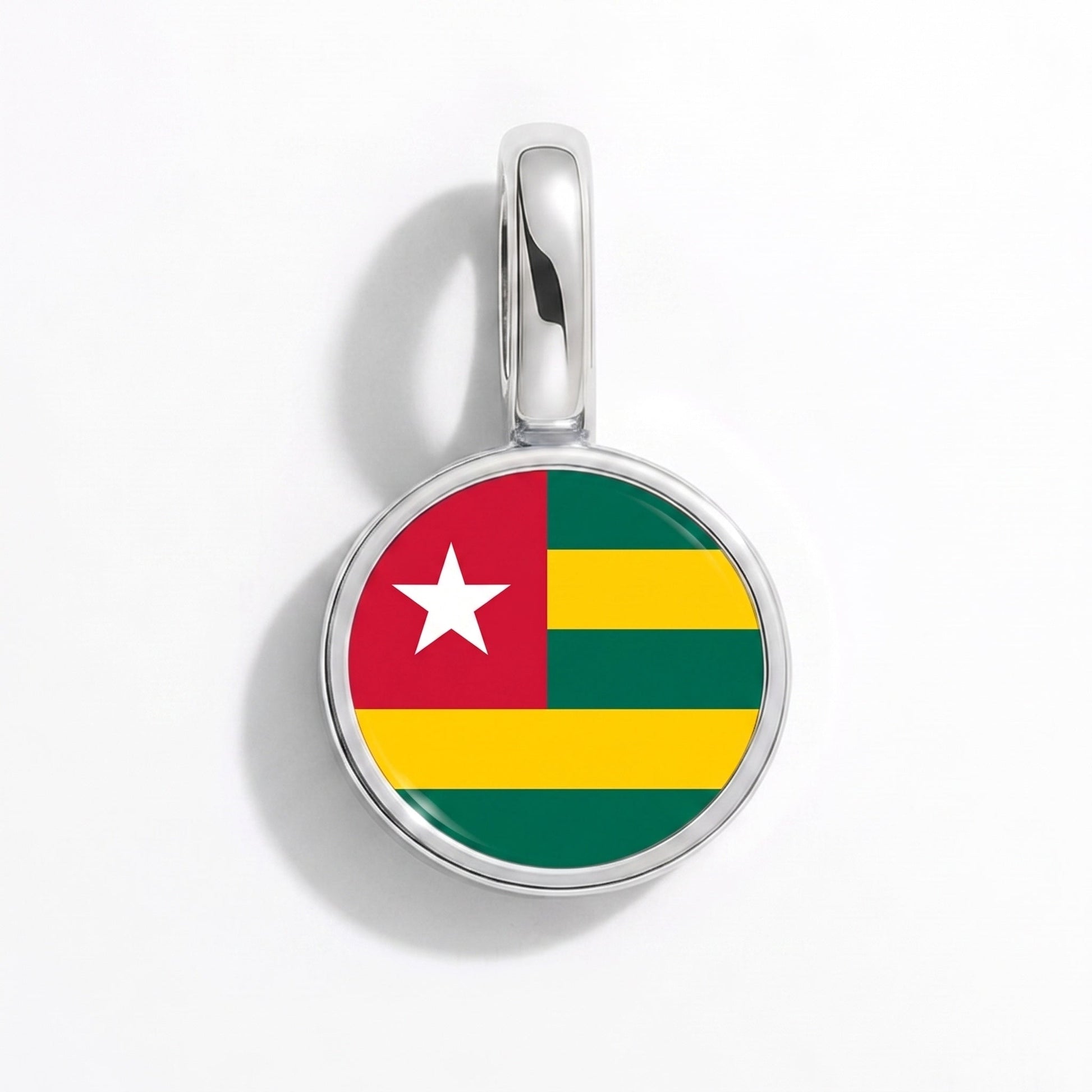 Charm bandera Togo – rectangular plata