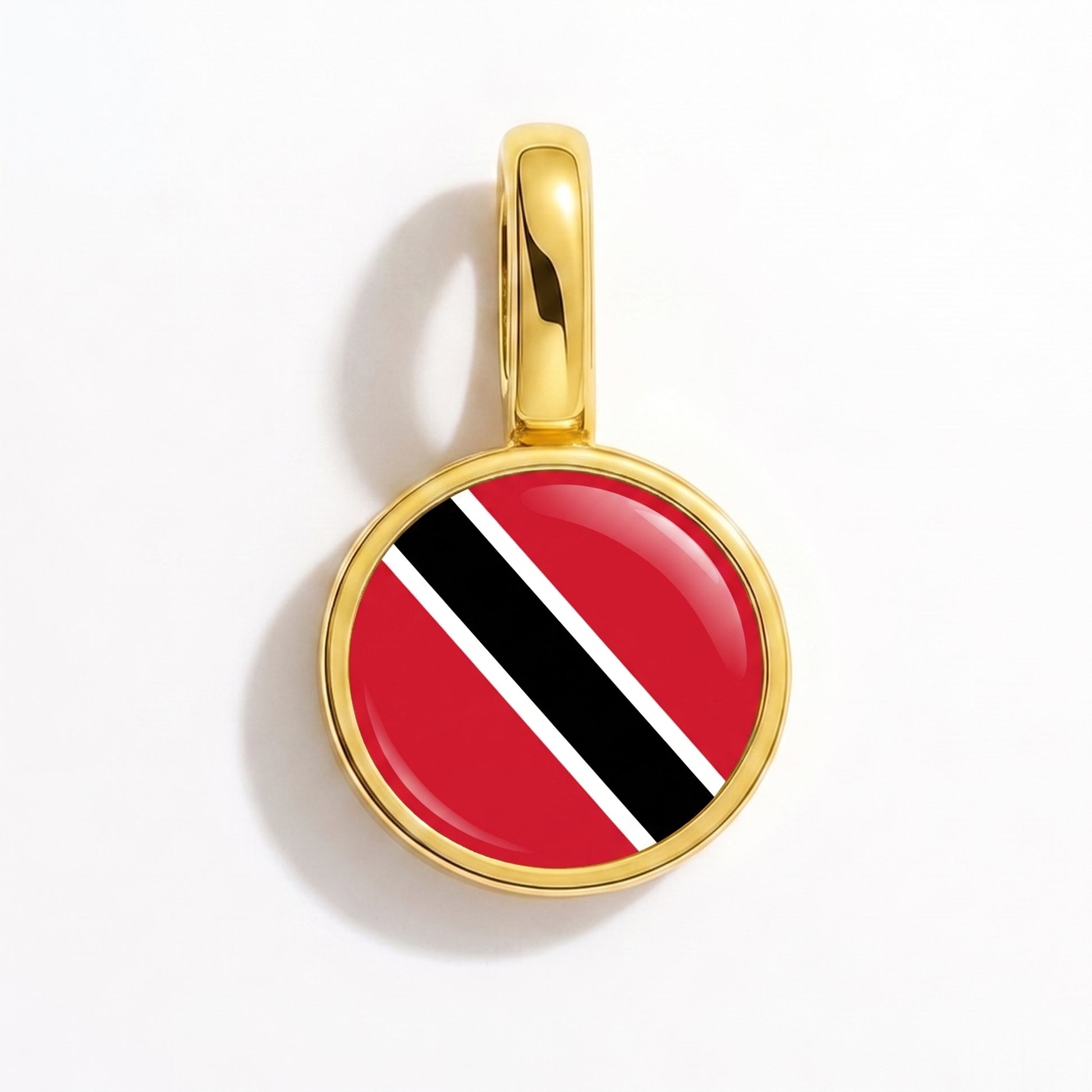 Charm bandera Trinidad y Tobago – redonda oro