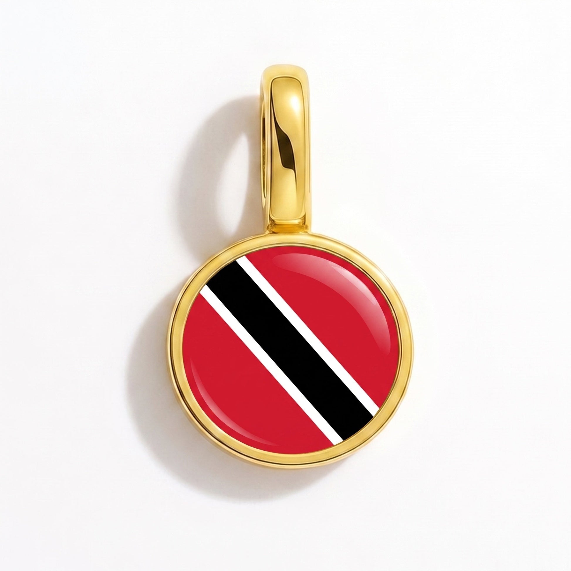 Charm bandera Trinidad y Tobago – rectangular oro