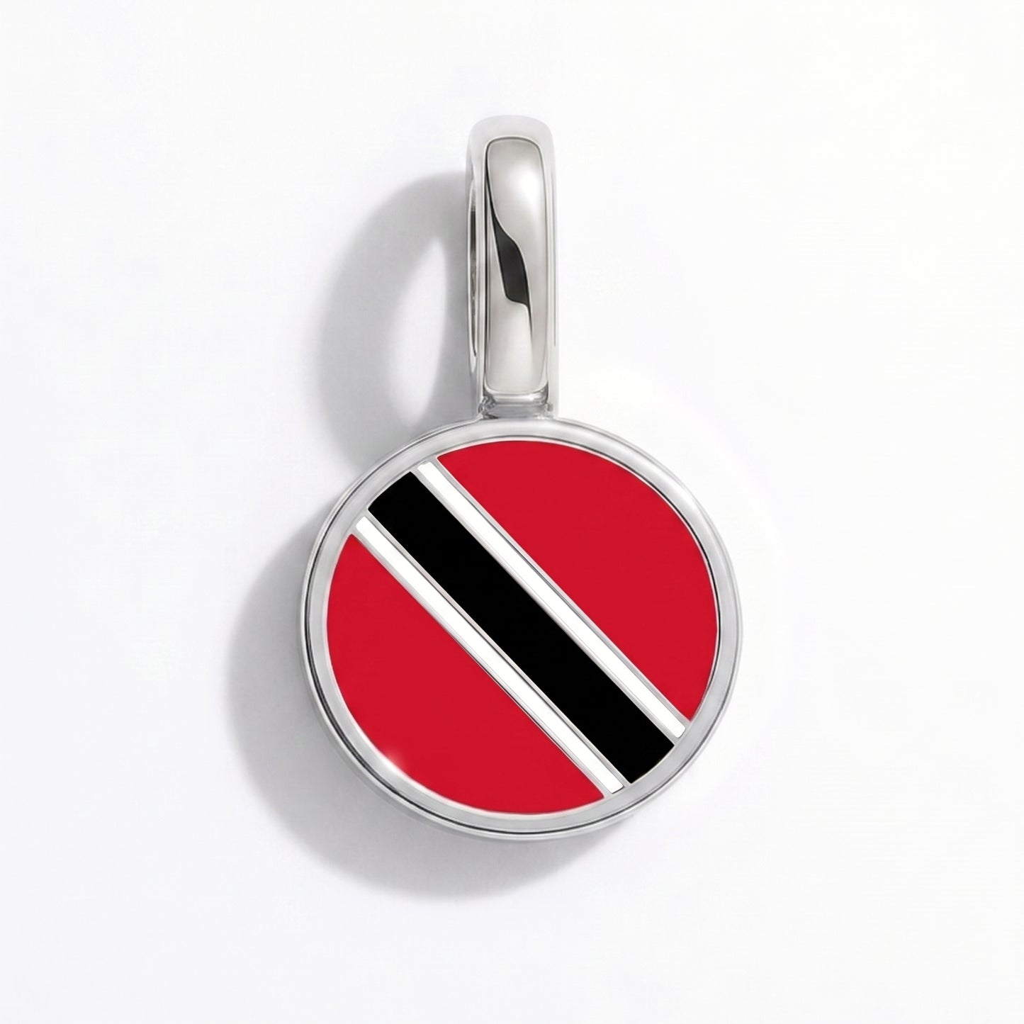 Charm bandera Trinidad y Tobago – redonda plata