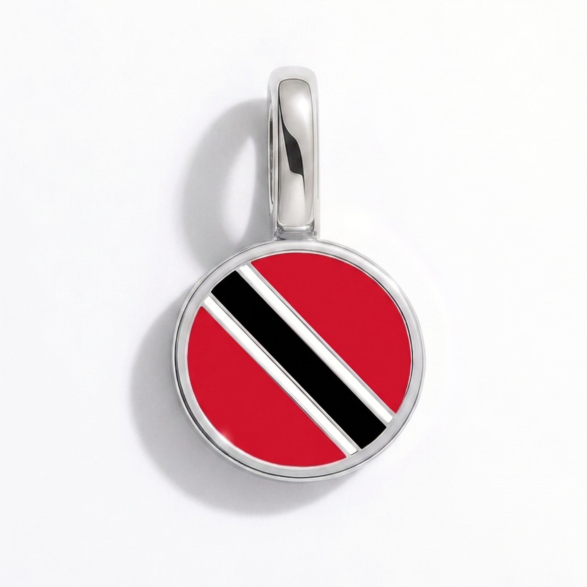 Charm bandera Trinidad y Tobago – redonda plata