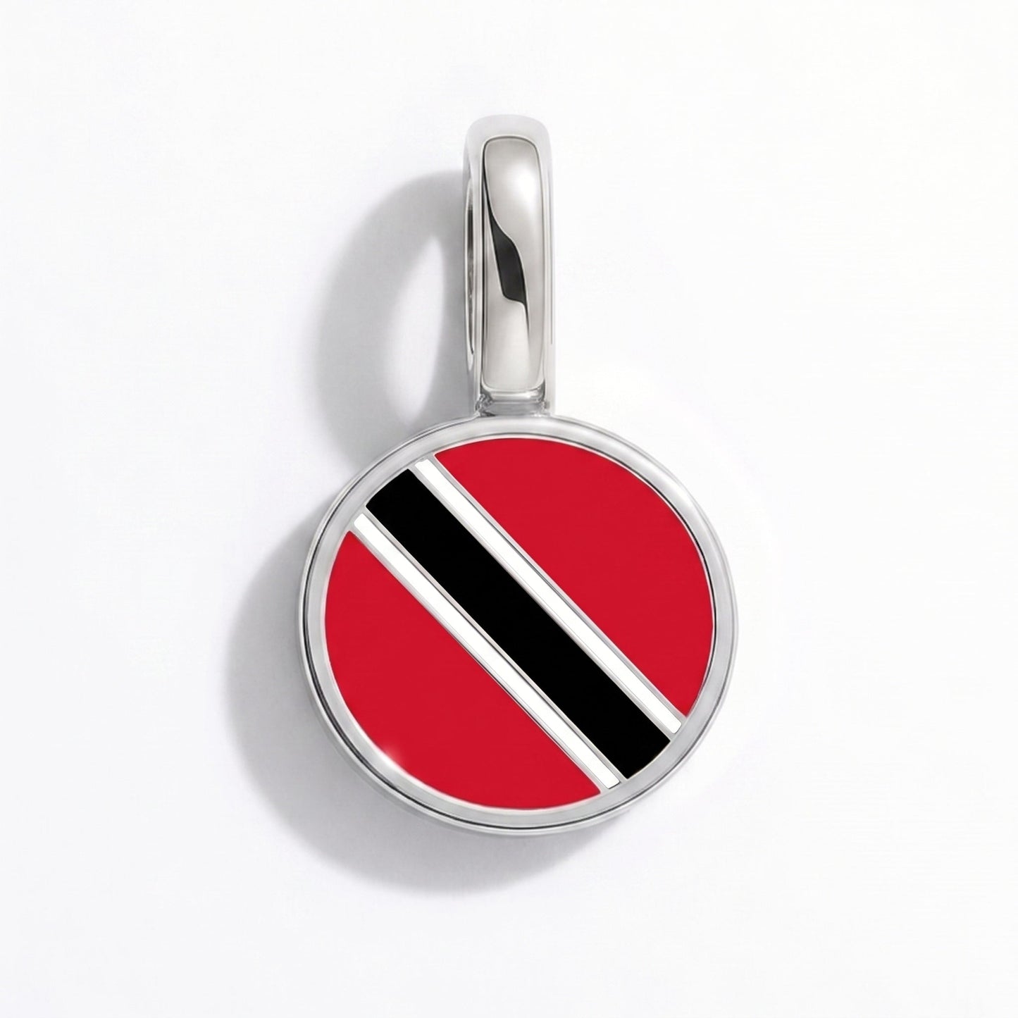 Charm bandera Trinidad y Tobago – rectangular plata