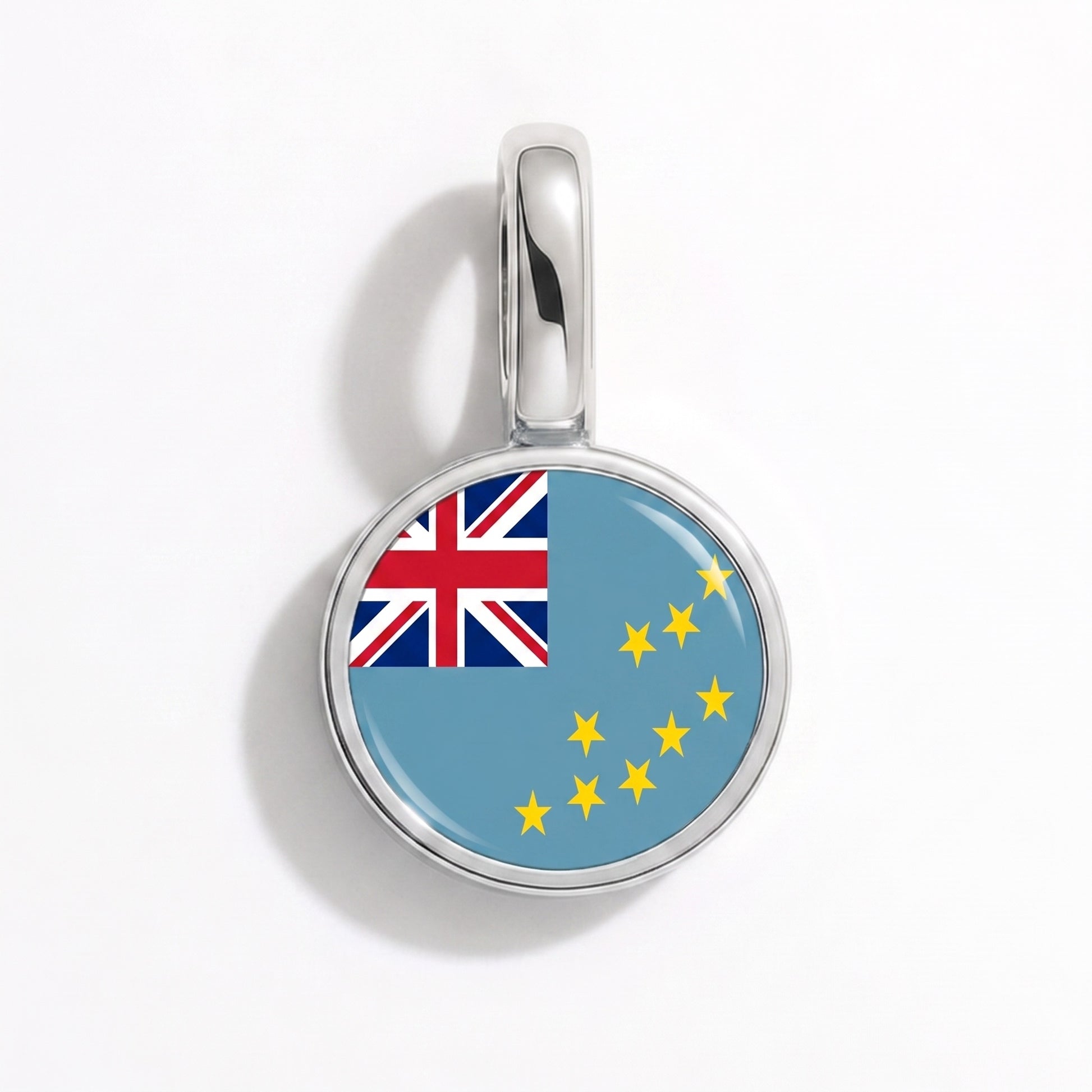 Charm bandera Tuvalu – redonda plata
