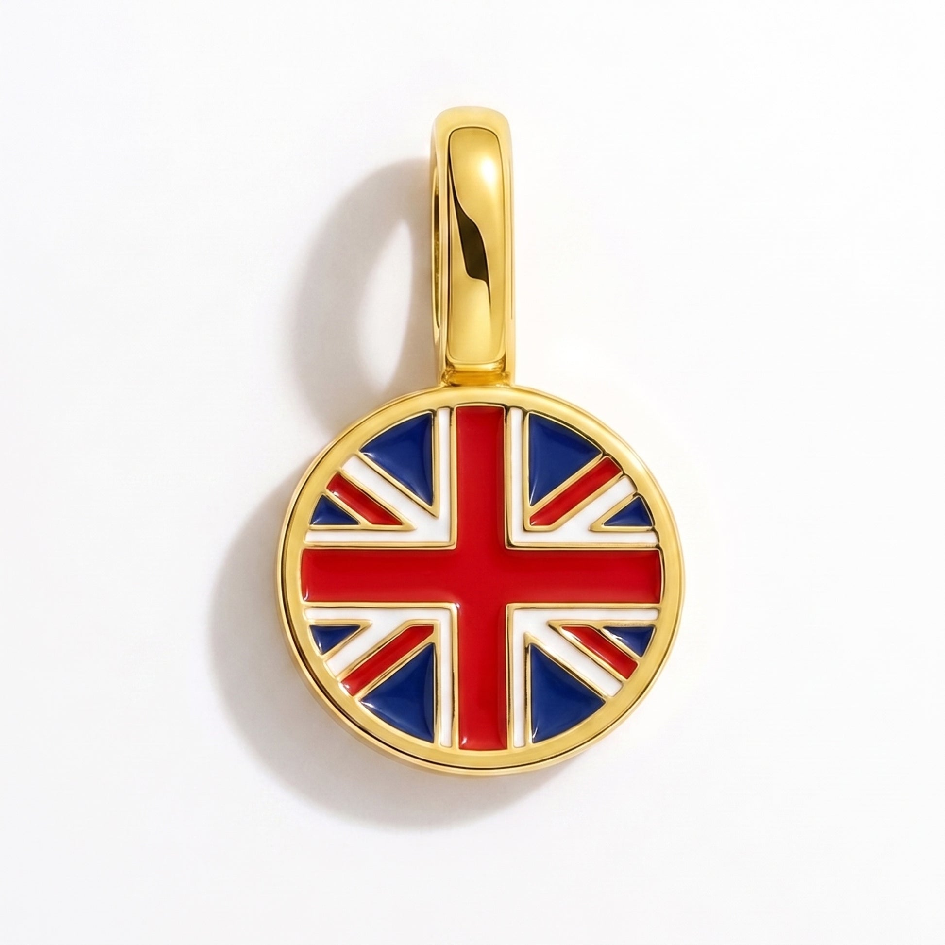 Charm bandera Reino Unido – redonda oro