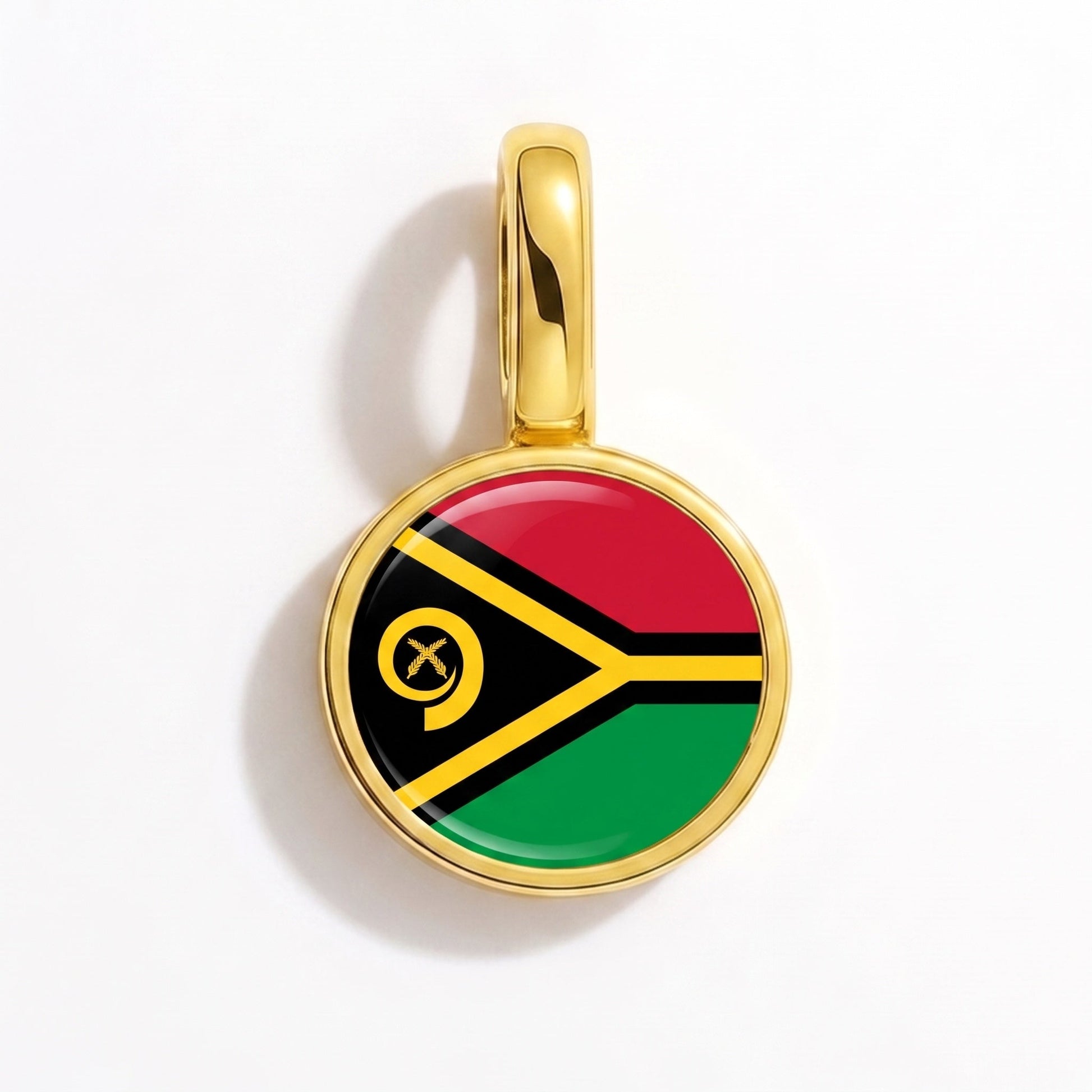 Charm bandera Vanuatu – rectangular oro